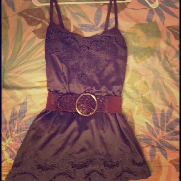 Blue slip dress