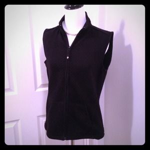 Quilted black vest