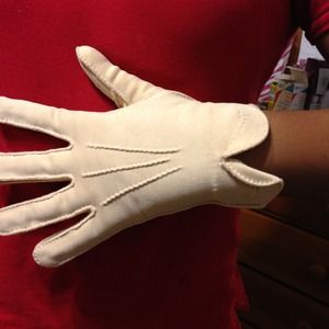 Vintage tan cloth gloves