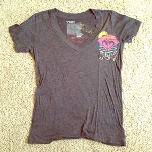 Roxy gray v-neck sz small