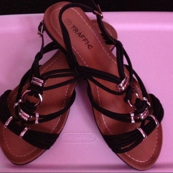 black sandals