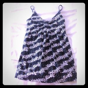 Blk & White flowy Top OBEY