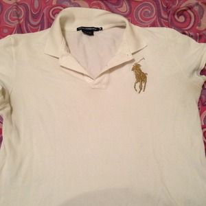 Polo white & gold shirt