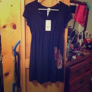 Butterfly black dress