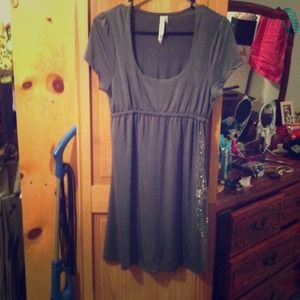 Gray fleur de lis dress