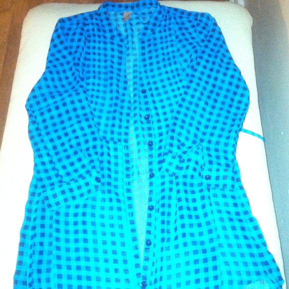 Sheer Blue Top- XL