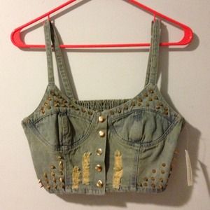 Denim bustier