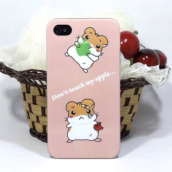 "Don't Touch My Apple" Hard Case for iPhone 4S