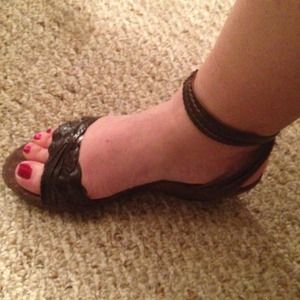 Gap Wooden Bottom Sandals - Worn Once!