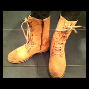 ALDO Beige Combat Boots