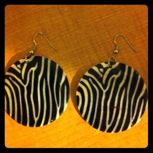 👄Zebra stripe earrings👄
