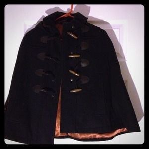 Topshop poncho peacoat