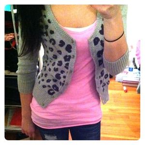 American Eagle leopard cardigan