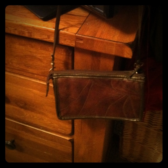 Leather patchwork crossbody