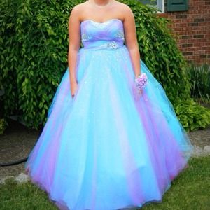 -Mori lee prom dress size 12 corset back