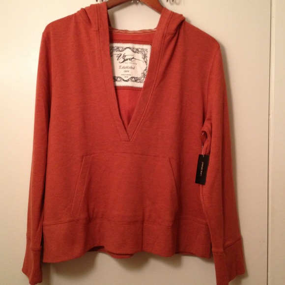 SOLD on eBay-V-neck pullover. Burnt orange 14/16