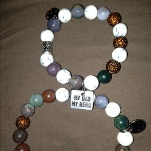 Father /Daughter genuine crystal bracelet set