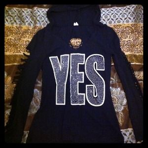 Black YES/NO long sleeve shirt