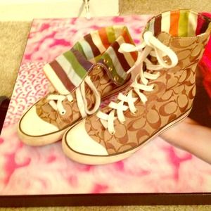 ❌ON HOLD!❌ Size 6, authentic Coach high tops