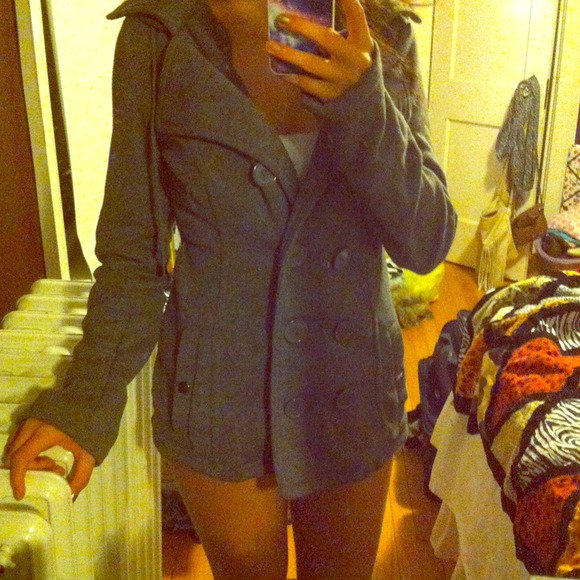Gray Peacoat Jacket