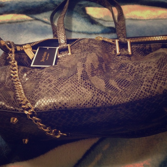 Juicy couture snake embossed leather bag