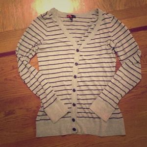 *Sold in BUNDLE* Grey and blue striped cardigan