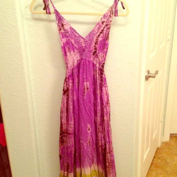 Tie die maxi dress