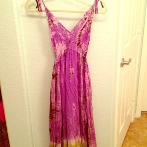 Tie die maxi dress