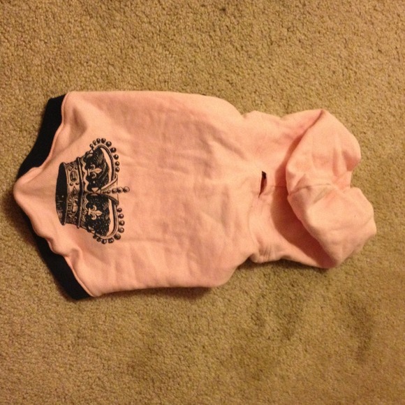 SOLD - BUNDLED!! Pink & Navy dog hoodie!