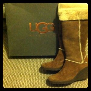 Chestnut UGG Wedge Boots