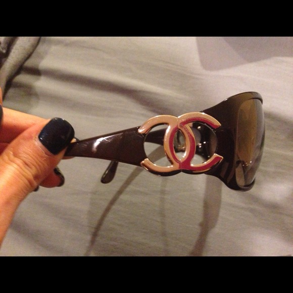 Authentic Chanel brown sunglasses