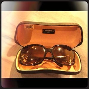 Authentic Chanel brown sunglasses