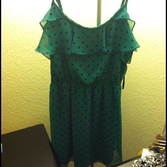 Forever 21 green with black dots