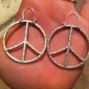 🚫RESERVED🚫 Peace Sign Earrings