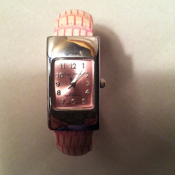 Croc print bracelet watch