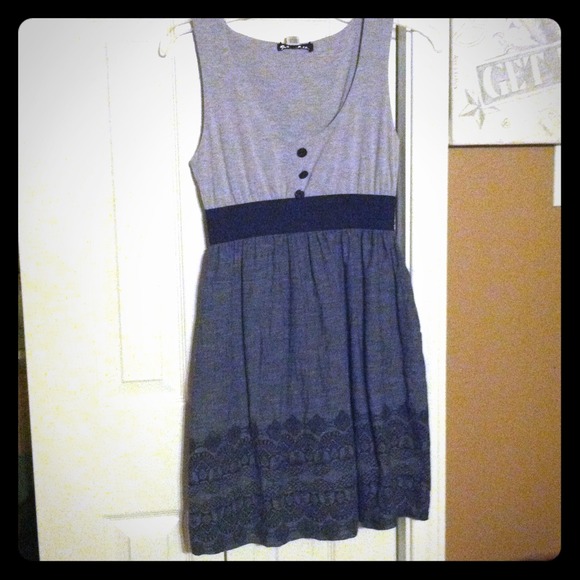 Black and grey casual dress
