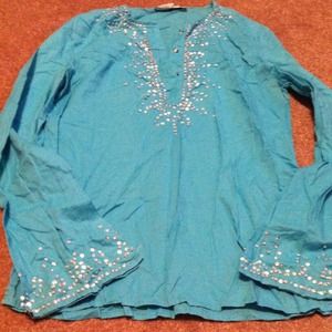 Misses sequin top