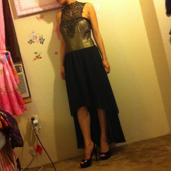 Black dress with lace top S/M