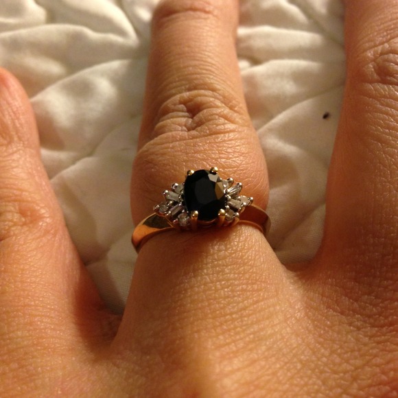 Sapphire and Diamond Ring Size 7. 10KGold