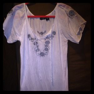 White Flower Tunic Dress/Shirt