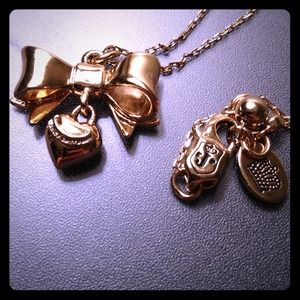 Juicy Couture Brand Long Bow Tie Necklace.
