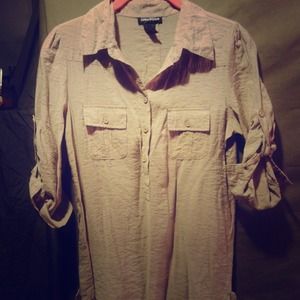 Shabby Linen Collared Shirt