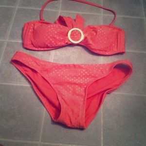 Peach swim suit
