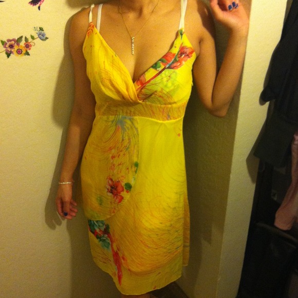 Floral yellow dress