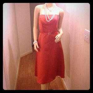 Alfred Angelo orange bridesmaids dress