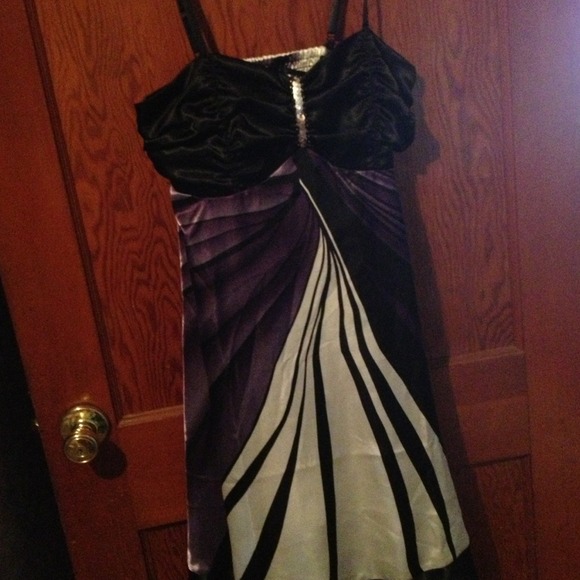 Purple swirl summer dress