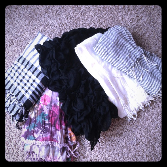 Sold Bundle of 5 scarves
