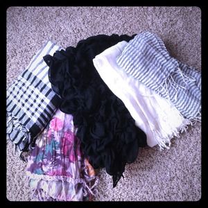 Sold Bundle of 5 scarves