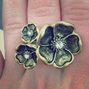 Charlotte Russe Statement Flower Ring