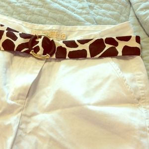 J crew giraffe print belt size medium
